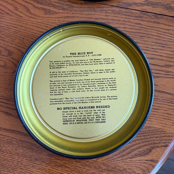 2 Vintage Tin Classic Picture of Blue Boy & Red Boy - Picture 7 of 15